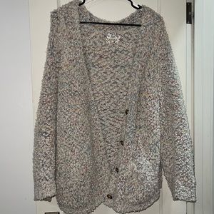 Cream multicolor cardigan